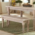 thumbnail image 1 of Grain Wood Furniture Valerie Solid Wood Bench with a Driftwood finish, 1 of 14