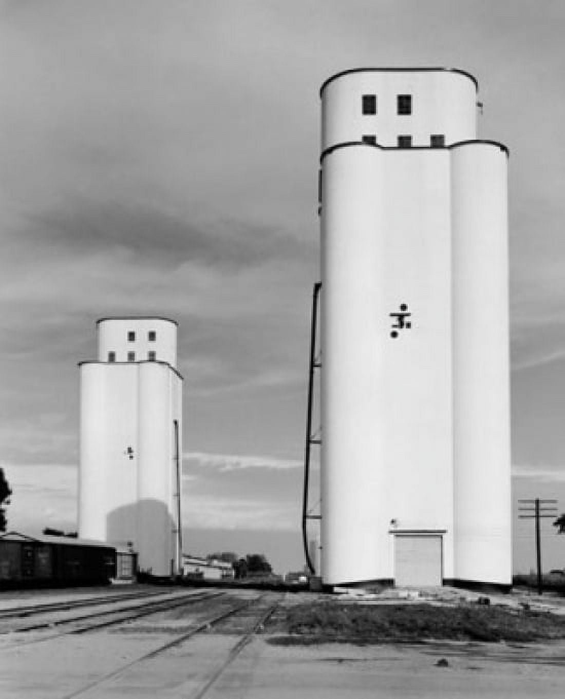 Grain elevators in a field Fort Dodge Iowa USA Canvas Art - (24 x 36)