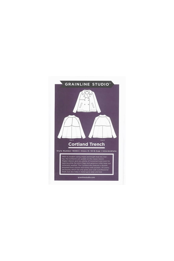 Cortland Trench Coat Size 0-18 Pattern