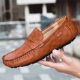 thumbnail image 1 of Grained Leather Slip-On Penny Loafers, 1 of 5