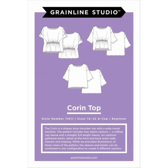 Grainline Studio Paper Sewing Pattern Corin Top - Tops for Women