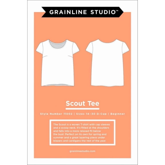 Grainline Studio Paper Sewing Pattern Scout Tee - Tops for Women
