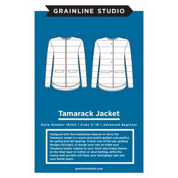 Grainline Studio Paper Sewing Pattern Tamarack Jacket - Jackets for Women