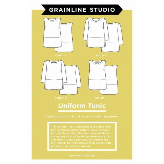 Grainline Studio Paper Sewing Pattern Uniform Tunic - Tunics for Women