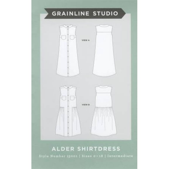 Grainline Studio Sewing Pattern Alder Shirtdress Women 0-18 Dresses