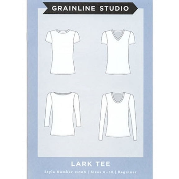 Grainline Studio Sewing Pattern Lark Tee Women 0-18 Tops