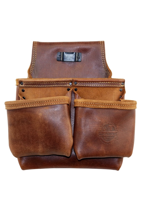 AS2567 Ambassador Series 6 Pocket Framers Tool Pouch Top Grain Leather for Framers, Constructors, Electricians, Plumbers, Handyman