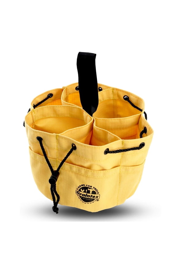 GB2891 Grab Bag Yellow Color Rip-stop Canvas 18 Pockets Drawstring Closure