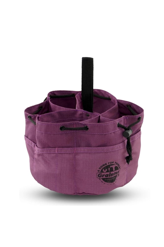 GB2895 Grab Bag Purple Color Rip-stop Canvas 18 Pockets Drawstring Closure