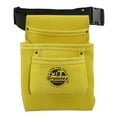 thumbnail image 1 of Graintex SS2309 3 Pocket Nail & Tool Pouch Yellow Color Suede Leather with 2” Webbing Belt for Constructors, Electricians, Plumbers, Handymen, 1 of 2