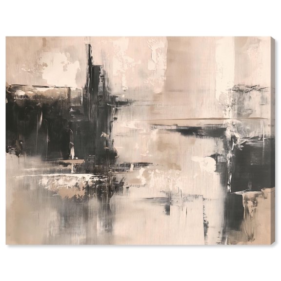 Grainy Wall Echoes I Canvas Print Abstract Art by Art Remedy, Gallery Wrapped, 30 x 24