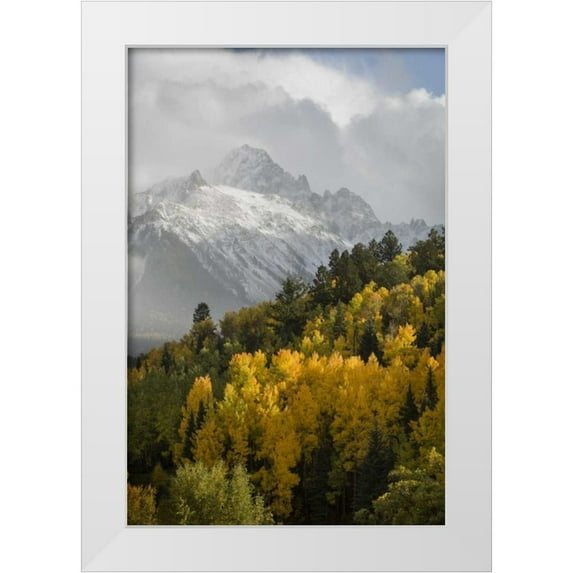 Grall, Don 11x14 White Modern Wood Framed Museum Art Print Titled - Colorado, Sneffels Range Mt Sneffels at sunset