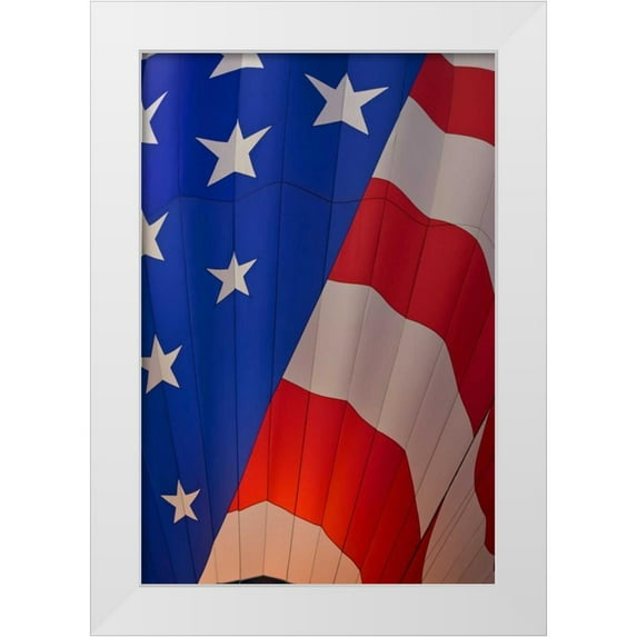 Grall, Don 13x18 White Modern Wood Framed Museum Art Print Titled - CO, Colorado Springs, A hot air balloon inflates