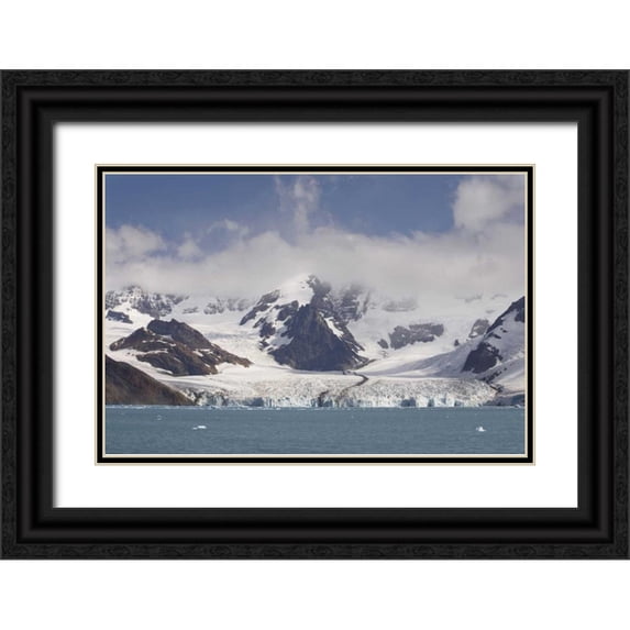 Grall, Don 14x11 Black Ornate Wood Framed with Double Matting Museum Art Print Titled - Antarctica, Royal Bay Weddell Glacier