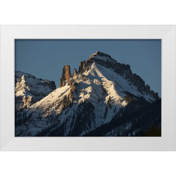 Grall, Don 14x11 White Modern Wood Framed Museum Art Print Titled - Colorado, Uncompahgre NF Sunrise on Turret Ridge