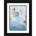 thumbnail image 1 of Grall, Don 17x24 Black Ornate Wood Framed with Double Matting Museum Art Print Titled - Canada, Jasper NP Athabasca River through ice, 1 of 4