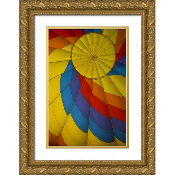 Grall, Don 23x32 Gold Ornate Wood Framed with Double Matting Museum Art Print Titled - CO, Colorado Springs, Inside a Hot air balloon