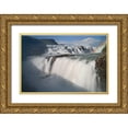 thumbnail image 1 of Grall, Don 24x17 Gold Ornate Wood Framed with Double Matting Museum Art Print Titled - Iceland The Hvita River and Gullfoss waterfall, 1 of 4