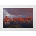 thumbnail image 1 of Grall, Don 32x23 White Modern Wood Framed Museum Art Print Titled - CO, Rocky Mts Chimney Rock and Courthouse Mt, 1 of 4