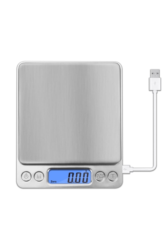 Mini Pocket Digital Kitchen Scale 1000g/0.1g with 2 Trays, LCD Display, Tare Function, Portable Food, Baking, Jewelry, Herbs Scale (Battery Not Included)