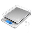 Gram Scale Small Scales Digital Weight Scale,Rechargeable USB 500g by 0