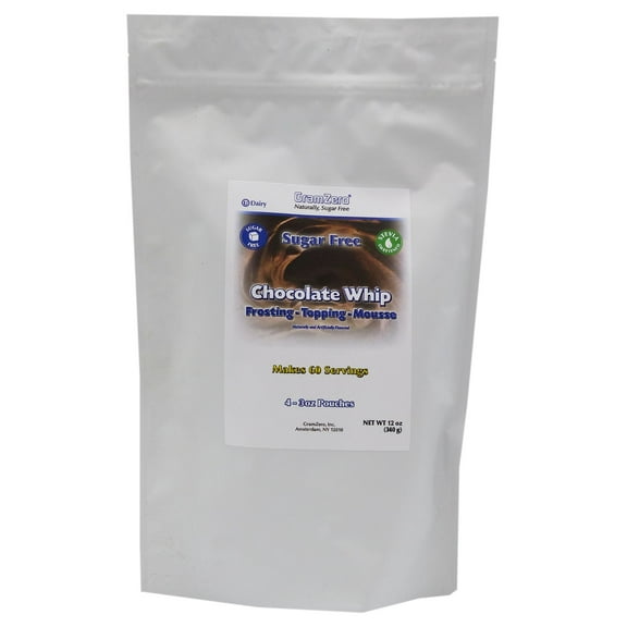 GramZero Stevia Sweetened Sugar Free Frosting/Topping/Mousse Mix Flavor: Chocolate Whip