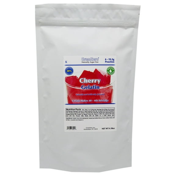 GramZero Stevia Sweetened Sugar Free Gelatin Mix Flavor: Cherry