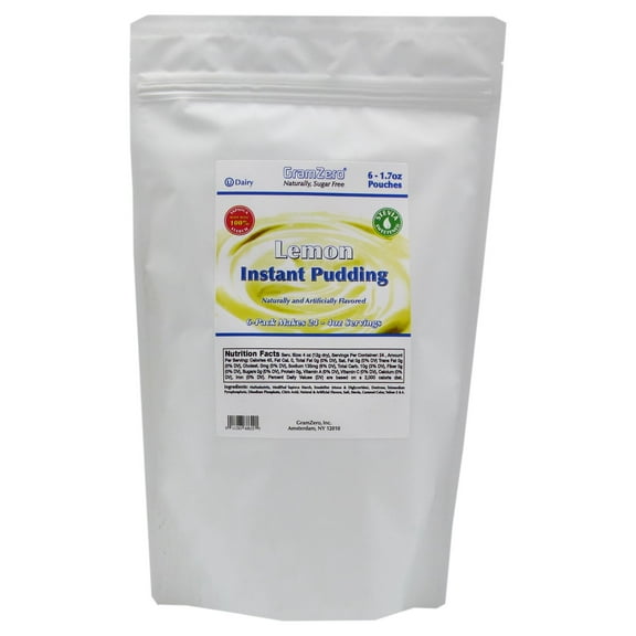 GramZero Stevia Sweetened Sugar Free Pudding Mix Flavor: Lemon