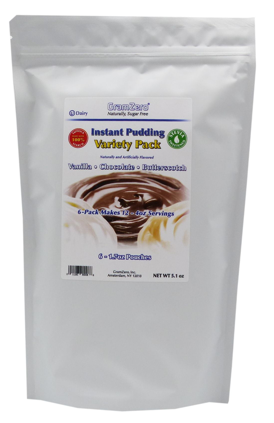 GramZero Stevia Sweetened Sugar Free Pudding Mix Flavor Variety