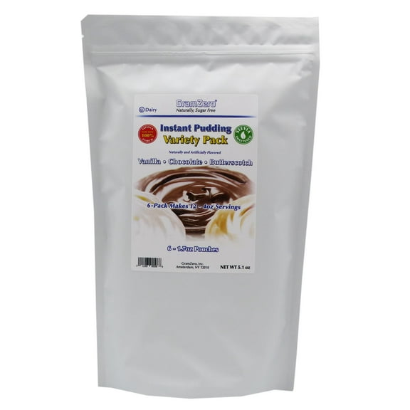 GramZero Stevia Sweetened Sugar Free Pudding Mix Flavor: Variety
