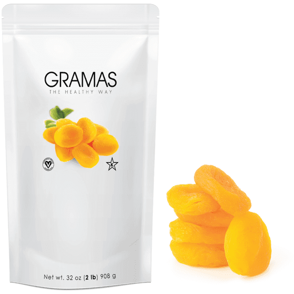 Gramas Jumbo Turkish Apricots in Resealable 2 lb. Bag