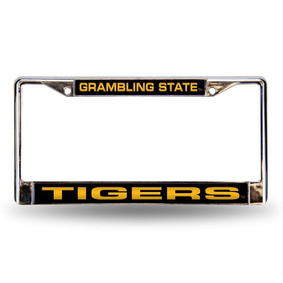 Grambling State Tigers Chrome Metal Laser Cut License Plate Frame