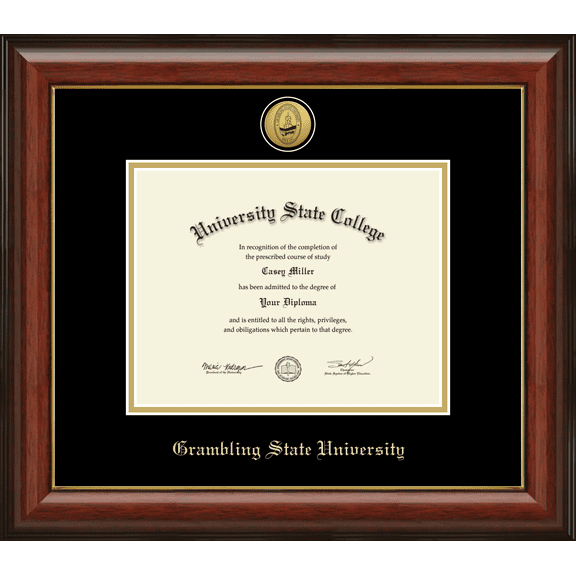 Grambling State University Diploma Frame, Document Size 9" x 7"