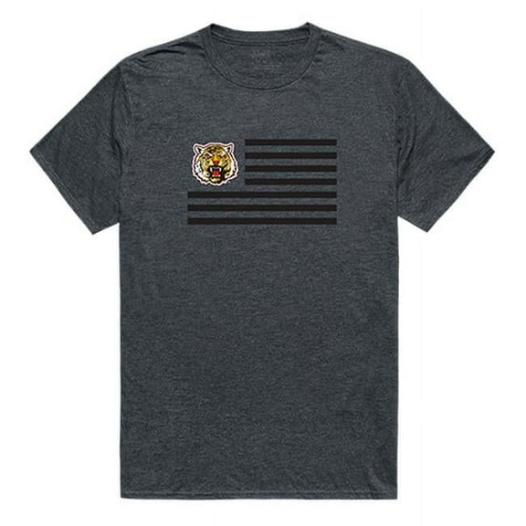 Grambling State University Flag T-Shirt, Heather Charcoal 2 - Large
