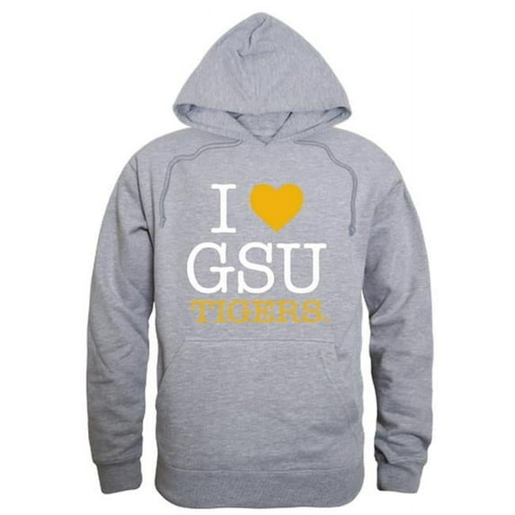 Grambling State University I Love Hoodie, Heather Grey - Medium