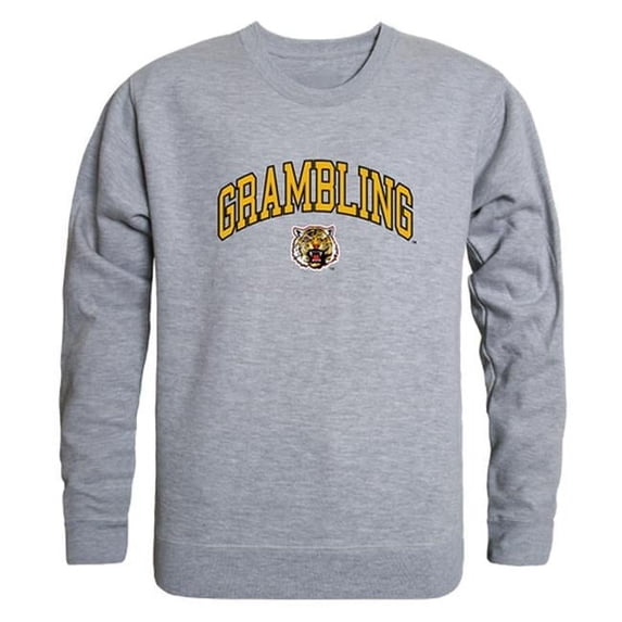 Grambling State University Men Campus Crewneck Sweatshirt, Heather Grey - Extra Large
