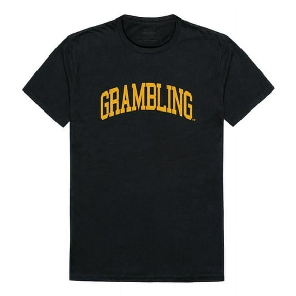 Grambling State University Men College T-Shirt, Black & White - Large