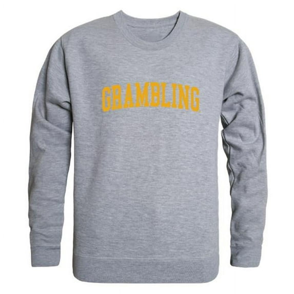 Grambling State University Men GameDay Crewneck Sweatshirt, Heather Grey - Large