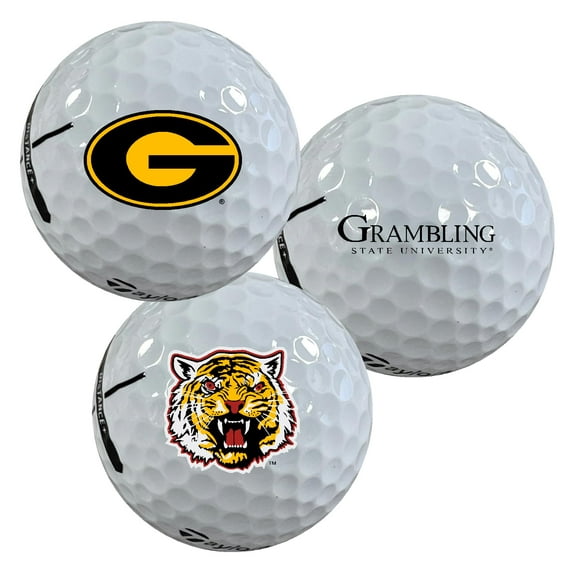 Grambling State University Tigers Logo Edition Officially Licensed NCAA Taylormade Distance+ Golf Balls 12-Pack (Dozen)