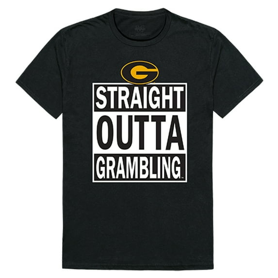 Grambling State University Tigers Straight Outta Tee T-Shirt - Black, Medium