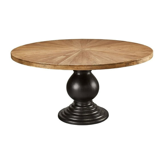 Gramercy 60-inch Diameter Round Reclaimed Pine Pedestal Dining Table