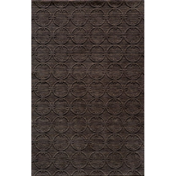 Gramercy Casual Indian Wool Rug (7 ft. 6 in. x 9 ft. 6 in. - Charcoal)