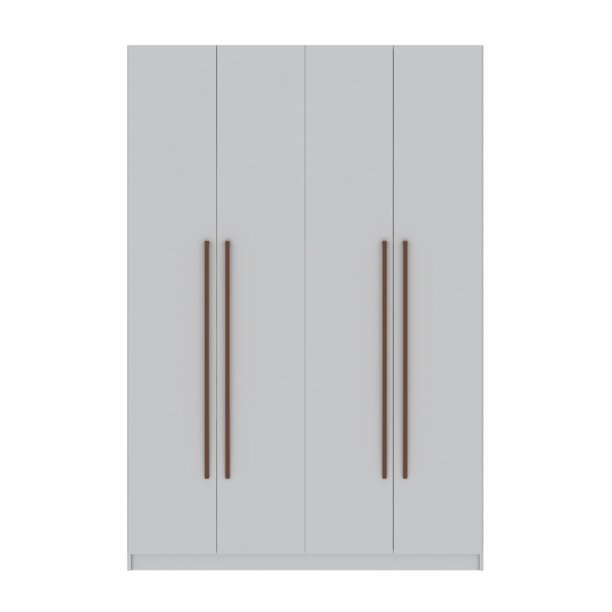 Gramercy Modern 2Section Freestanding Wardrobe Armoire Closet in White