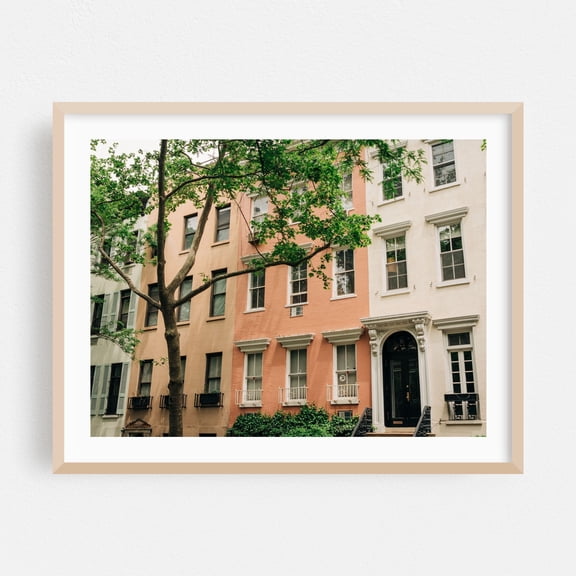 Gramercy Park Residential 02 - Manhattan New York Photography Oak Framed Wall Art Print 30 x 40 inches