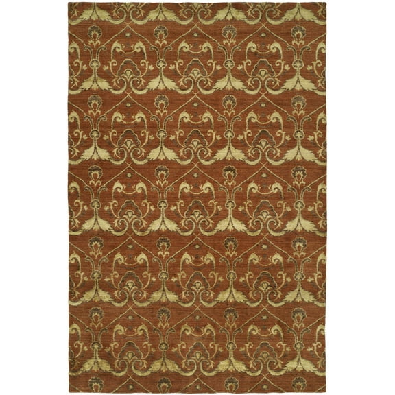 Gramercy Terracotta Hand Made Wool & Silkette„¢ Area Rug