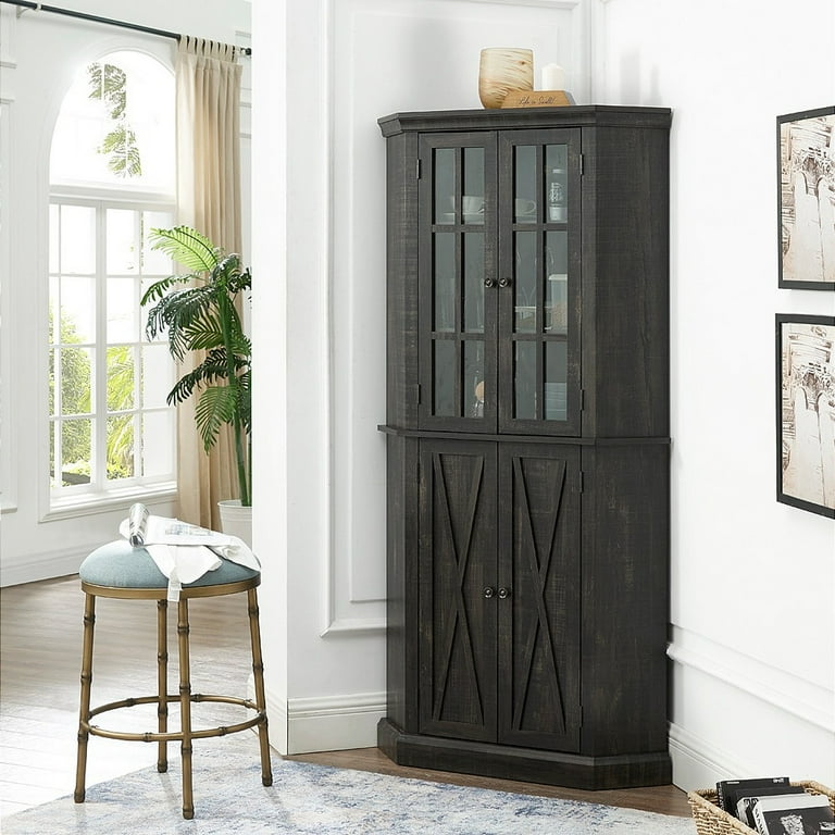 Rooms to go sale corner curio cabinet