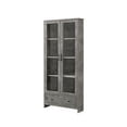 thumbnail image 1 of Gramercy Way Home Source Corner Storage Cabinet in Cement finish with Glass Doors, 1 of 7