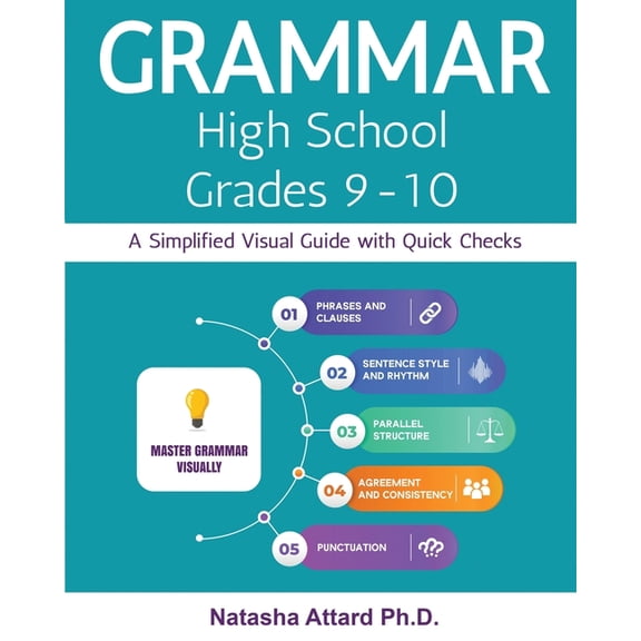Grammar High School Grades 9-10: A Simplified Visual Guide with Quick Checks, (Paperback)