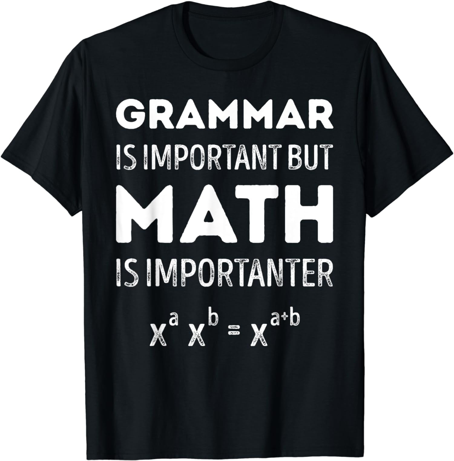 Grammar Is Important But Math Is Importanter T shirt Math T-Shirt ...