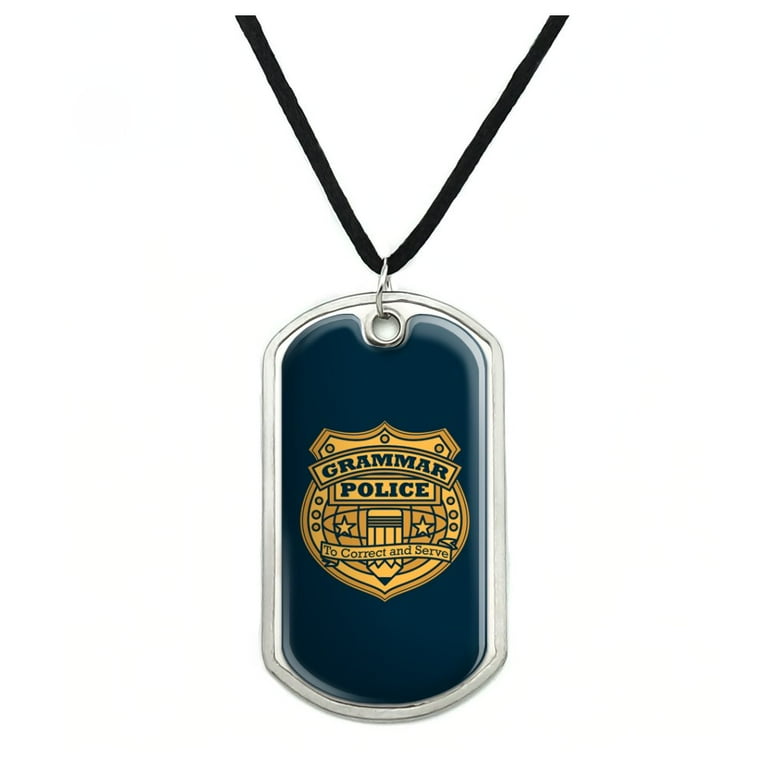 Police dog top tag necklace